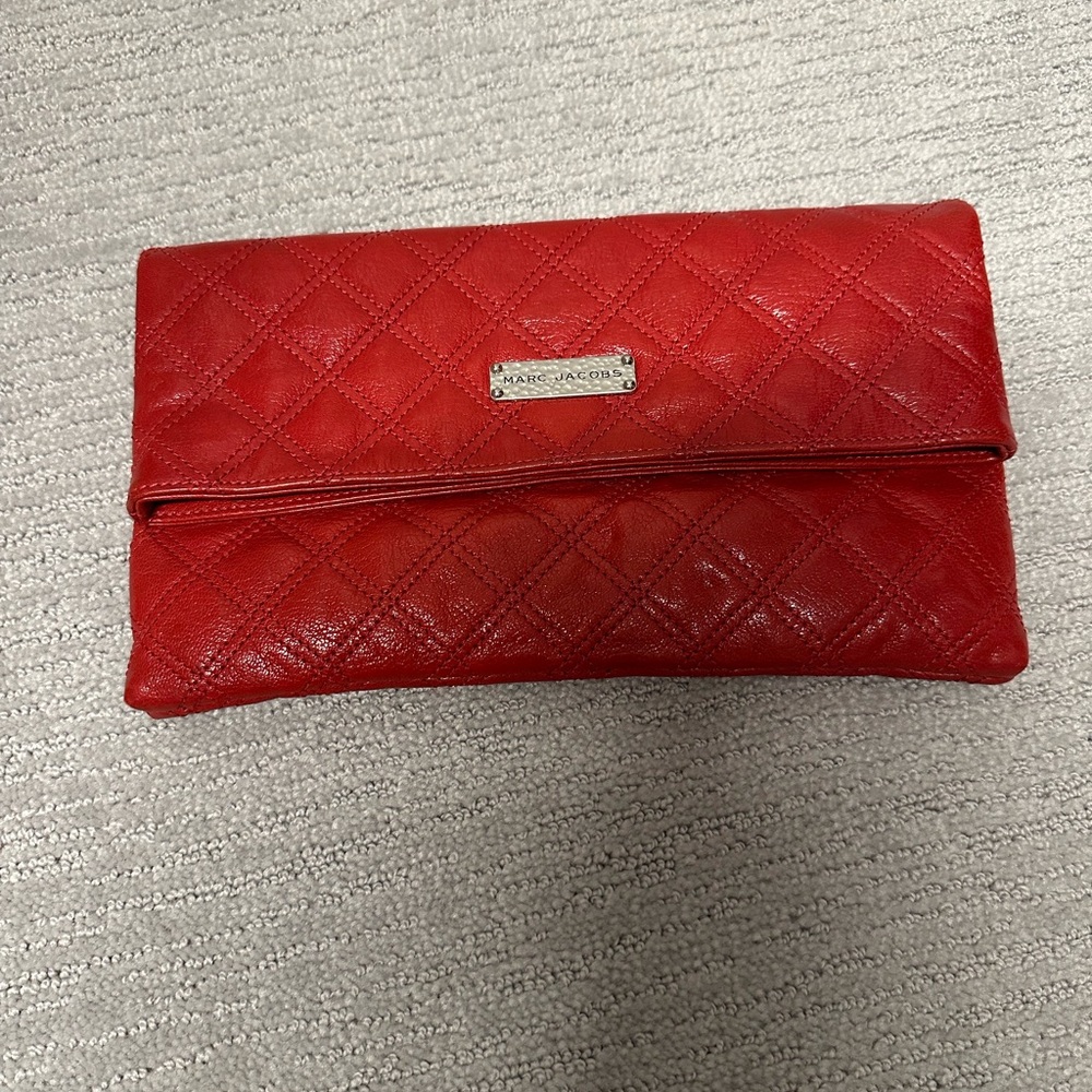 Marc Jacobs Red Leather Clutch